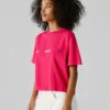 T-shirt de corte largo com estampado nas costas