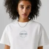 T-shirt de corte largo com estampado nas costas