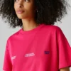 T-shirt de corte largo com estampado nas costas