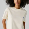 T-shirt de corte largo com estampado nas costas T-shirt de corte largo com estampado nas costas