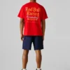 T-shirt de corte largo com estampado nas costas T-shirt de corte largo com estampado nas costas