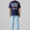 T-shirt de corte largo com estampado nas costas T-shirt de corte largo com estampado nas costas