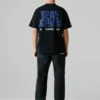 T-shirt de corte largo com estampado nas costas T-shirt de corte largo com estampado nas costas