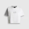 T-shirt de corte largo com estampado nas costas