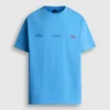 T-shirt de corte largo com estampado nas costas T-shirt de corte largo com estampado nas costas
