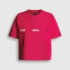 T-shirt de corte largo com estampado nas costas