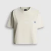 T-shirt de corte largo com estampado nas costas T-shirt de corte largo com estampado nas costas