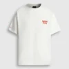 T-shirt de corte largo com estampado nas costas T-shirt de corte largo com estampado nas costas