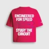 T-shirt de corte largo com estampado nas costas