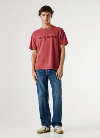 T-shirt de corte regular com logótipo bordado