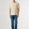 T-shirt de corte regular com logótipo bordado T-shirt de corte regular com logótipo bordado