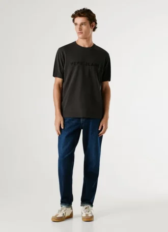 T-shirt de corte regular com logótipo bordado