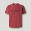T-shirt de corte regular com logótipo bordado T-shirt de corte regular com logótipo bordado