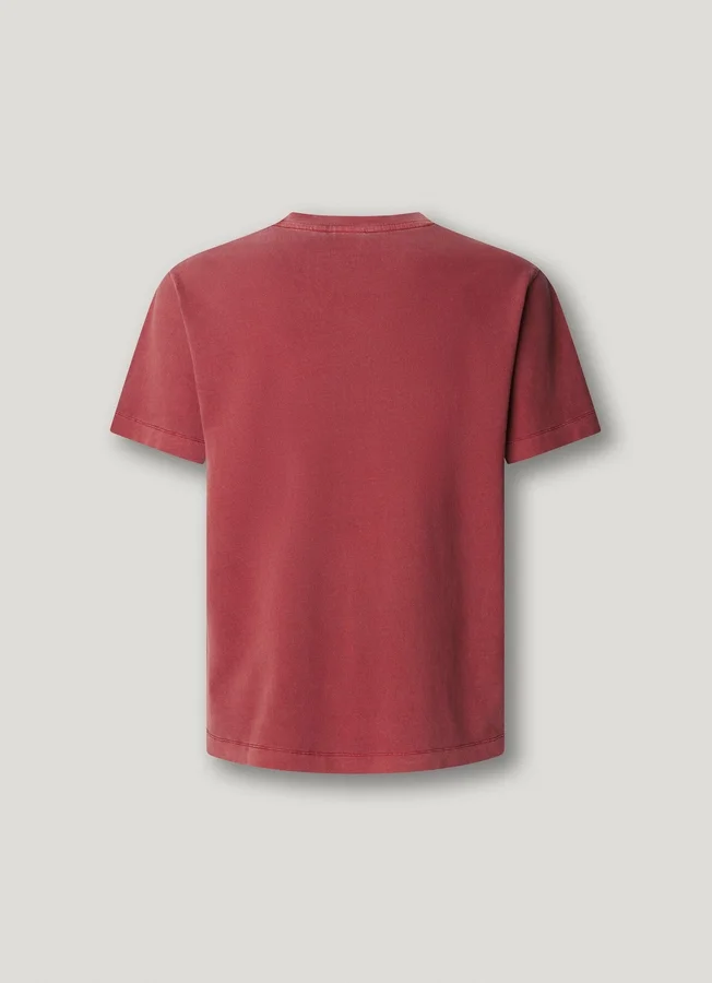 T-shirt de corte regular com logótipo bordado T-shirt de corte regular com logótipo bordado