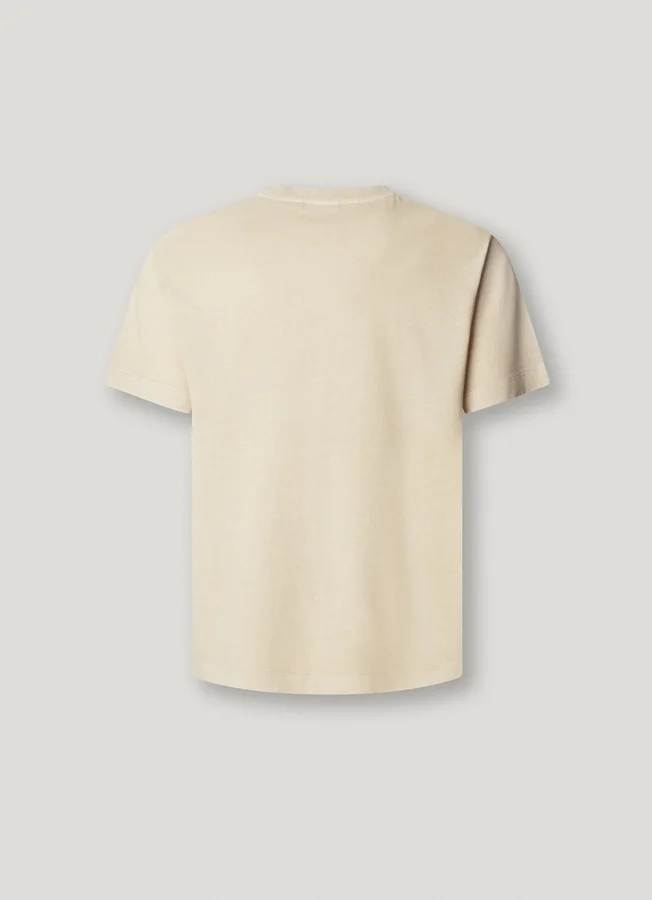T-shirt de corte regular com logótipo bordado T-shirt de corte regular com logótipo bordado