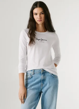 T-shirt de manga comprida com corte justo