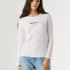 T-shirt de manga comprida com corte justo T-shirt de manga comprida com corte justo