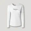 T-shirt de manga comprida com corte justo T-shirt de manga comprida com corte justo