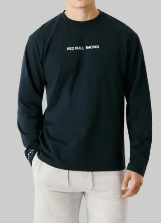 T-shirt de manga comprida com logótipo estampado
