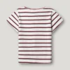 T-shirt às riscas com canelado T-shirt às riscas com canelado