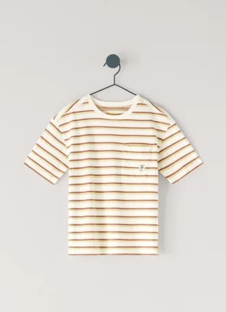 T-shirt às riscas de corte descontraído