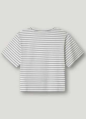 T-shirt às riscas de corte descontraído