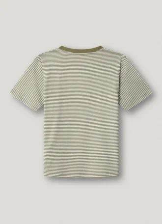 T-shirt às riscas de corte regular