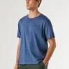 T-shirt às riscas de corte regular T-shirt às riscas de corte regular