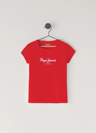T-shirt Slim Fit com logótipo brilhante