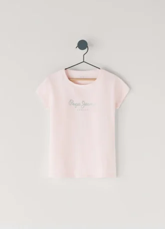 T-shirt Slim Fit com logótipo brilhante