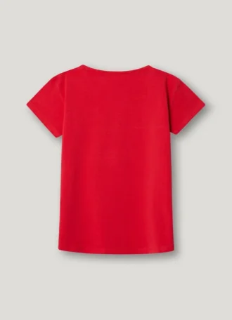 T-shirt Slim Fit com logótipo brilhante
