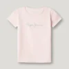 T-shirt Slim Fit com logótipo brilhante