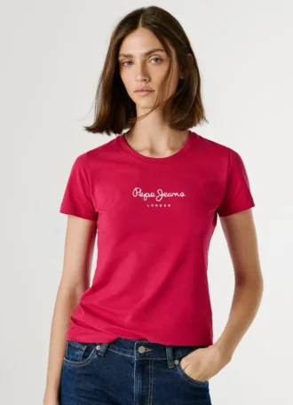 T-shirt Slim Fit com logótipo estampado