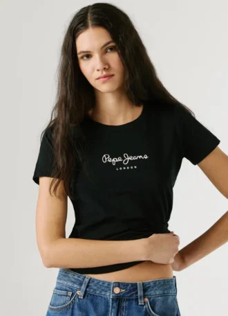 T-shirt Slim Fit com logótipo estampado