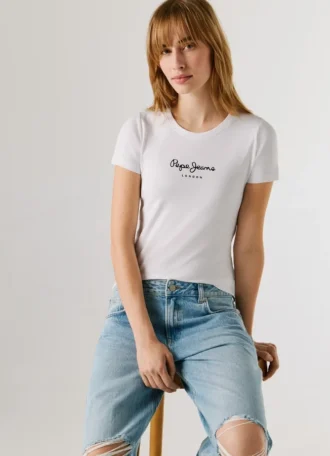 T-shirt Slim Fit com logótipo estampado