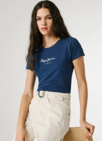 T-shirt Slim Fit com logótipo estampado