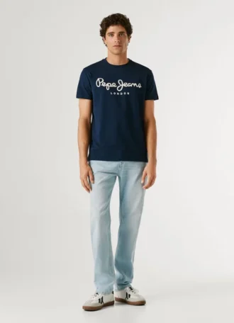 T-shirt Slim Fit com logótipo estampado