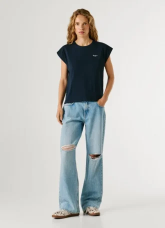 T-shirt Slim Fit com logótipo estampado