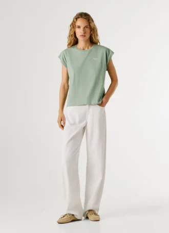 T-shirt Slim Fit com logótipo estampado