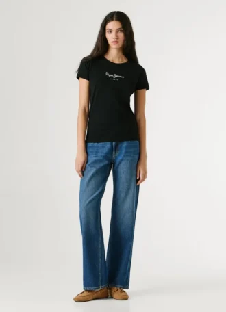 T-shirt Slim Fit com logótipo estampado