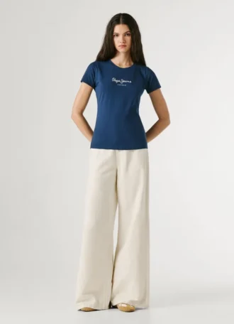 T-shirt Slim Fit com logótipo estampado