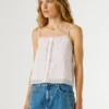 Top com alças e detalhes em renda Top com alças e detalhes em renda