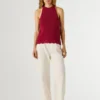 Top com decote halter em croché Top com decote halter em croché