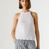 Top com decote halter em croché Top com decote halter em croché