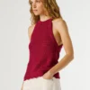 Top com decote halter em croché Top com decote halter em croché