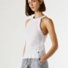 Top com decote halter em croché Top com decote halter em croché