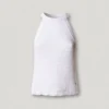 Top com decote halter em croché Top com decote halter em croché
