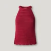 Top com decote halter em croché Top com decote halter em croché