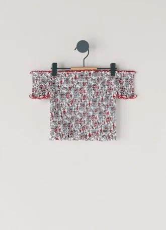 Top com estampado floral