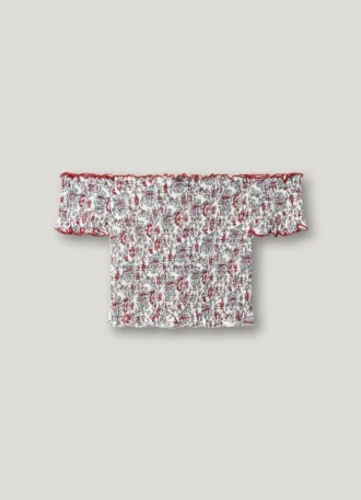 Top com estampado floral